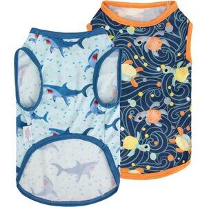 Dog Shirts 2-Pack Soft Pet Clothes Breathable Summer Vest for Small Puppy